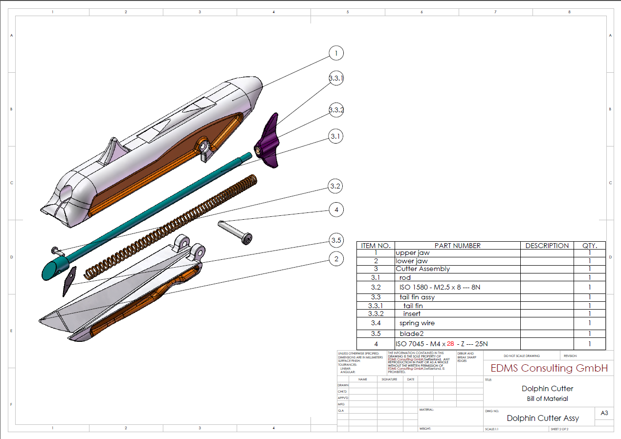 Dolphin Cutter assy